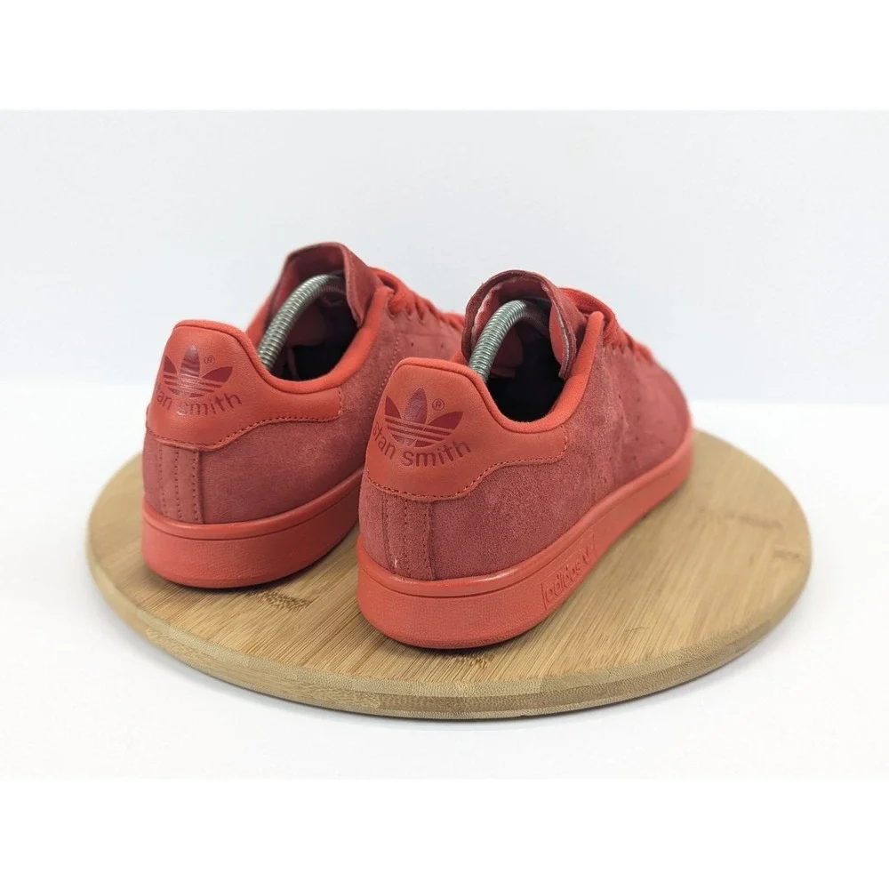 Adidas Stan Smith Shoes Mens 10 Power Red Suede Low Top Sneakers S75109‎